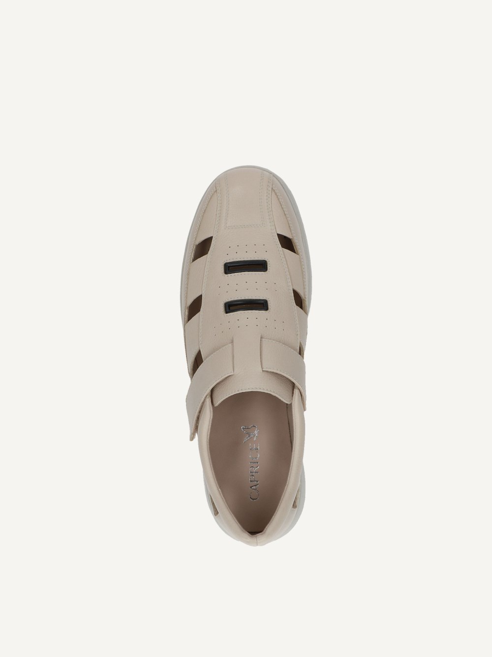 Caprice Slipper - Eierschalenfarbenes Nappaleder