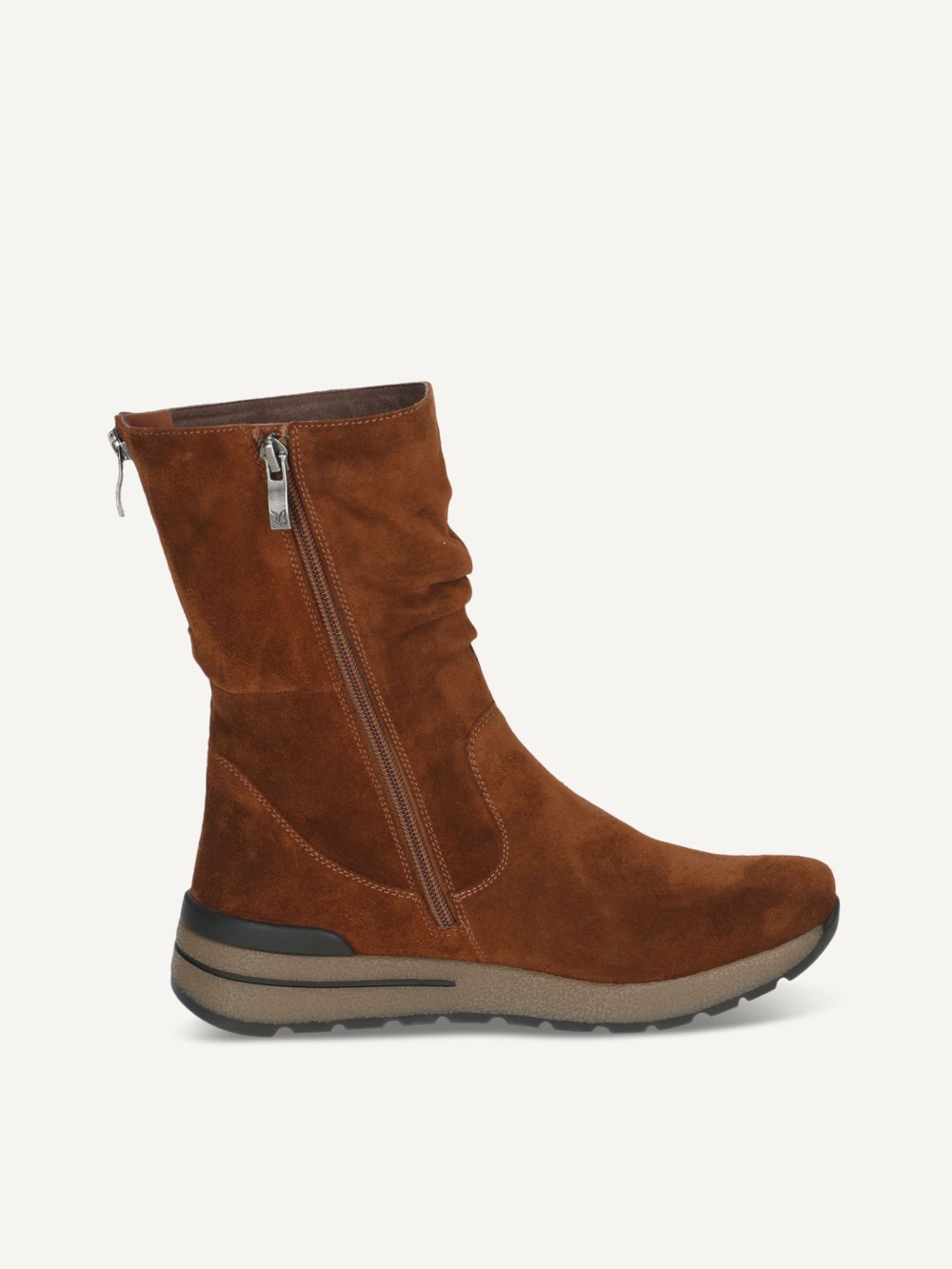 Caprice Stiefelette - Nussfarbenes Wildleder