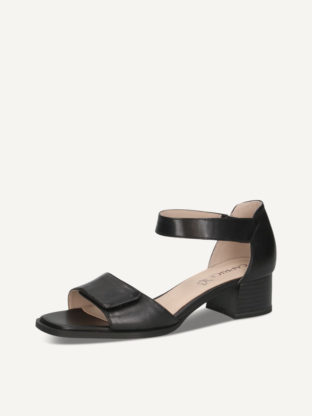 Caprice Sandalette - Schwarzes Nappaleder