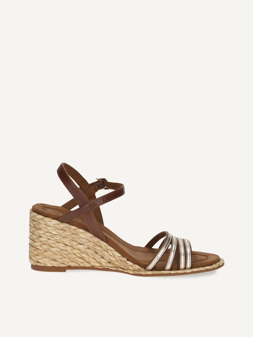 Caprice Sandalette - Cognac/Gold