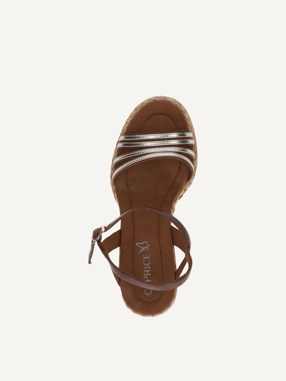 Caprice Sandalette - Cognac/Gold